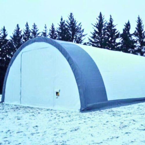   10 x 20 x 5 m-es profi minőségű fehér Raktársátor (félkör íves)