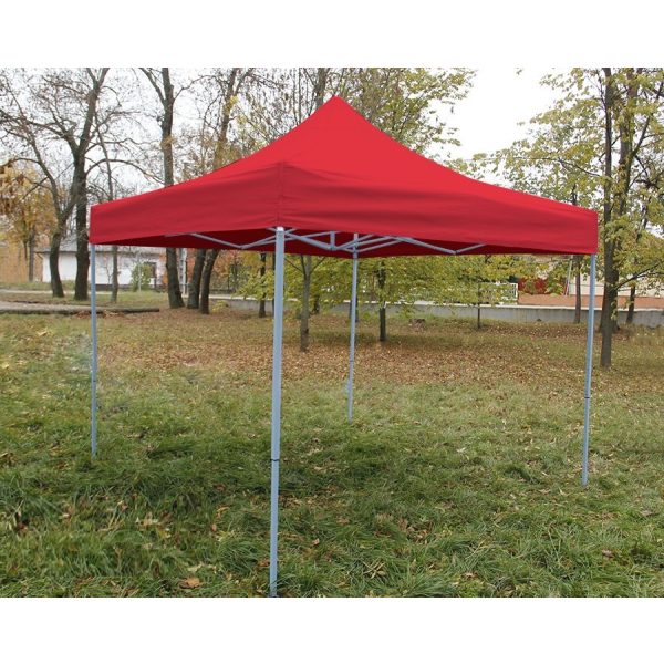 3 x 3 meter Basic Quality Mobile Tent Without Sidewalls (Red)