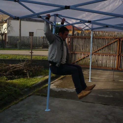   3 x 4,5 méteres profi minőségű Mobilsátor Oldalfal nélkül (Fehér)