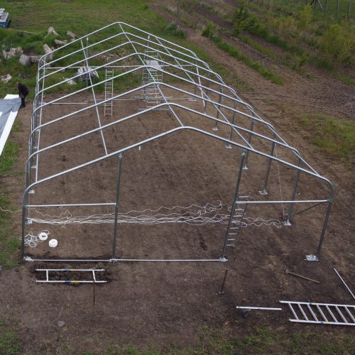 7,9 x 13,6 x 4,6 méteres profi minőségű RAKTÁRSÁTOR